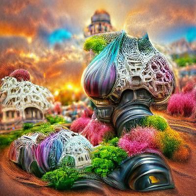 Colorful Onion Domes in Russia: Ethereal Fantasy Art
