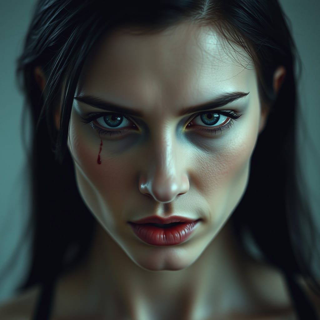 Woman in Dramatic Cinematic Lighting