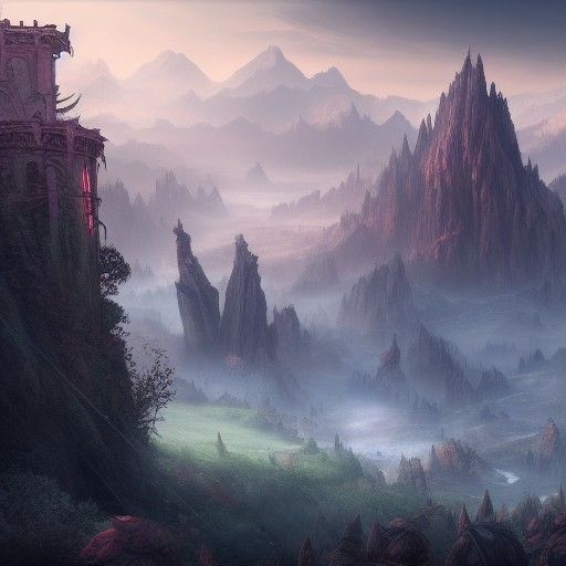 Fantasy Quidditch Landscape in Cinematic Style
