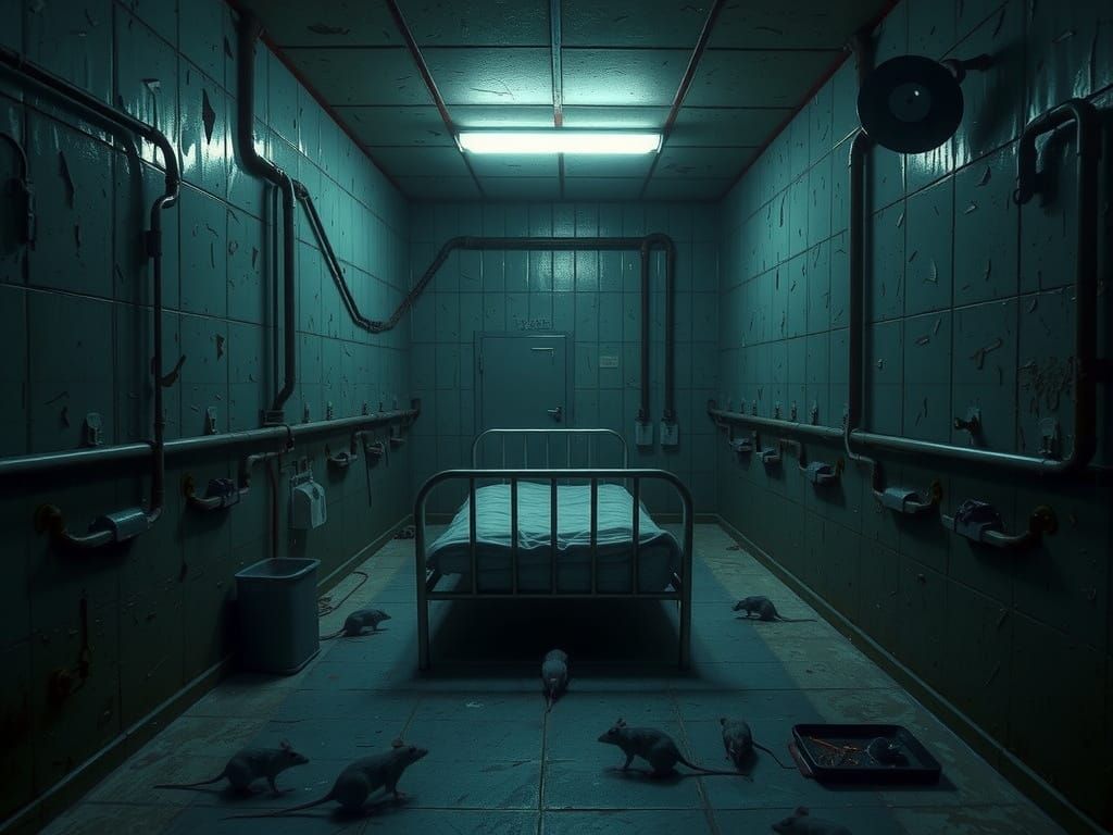 Surreal Claustrophobic Nightmare in a Flickering Fluorescent...