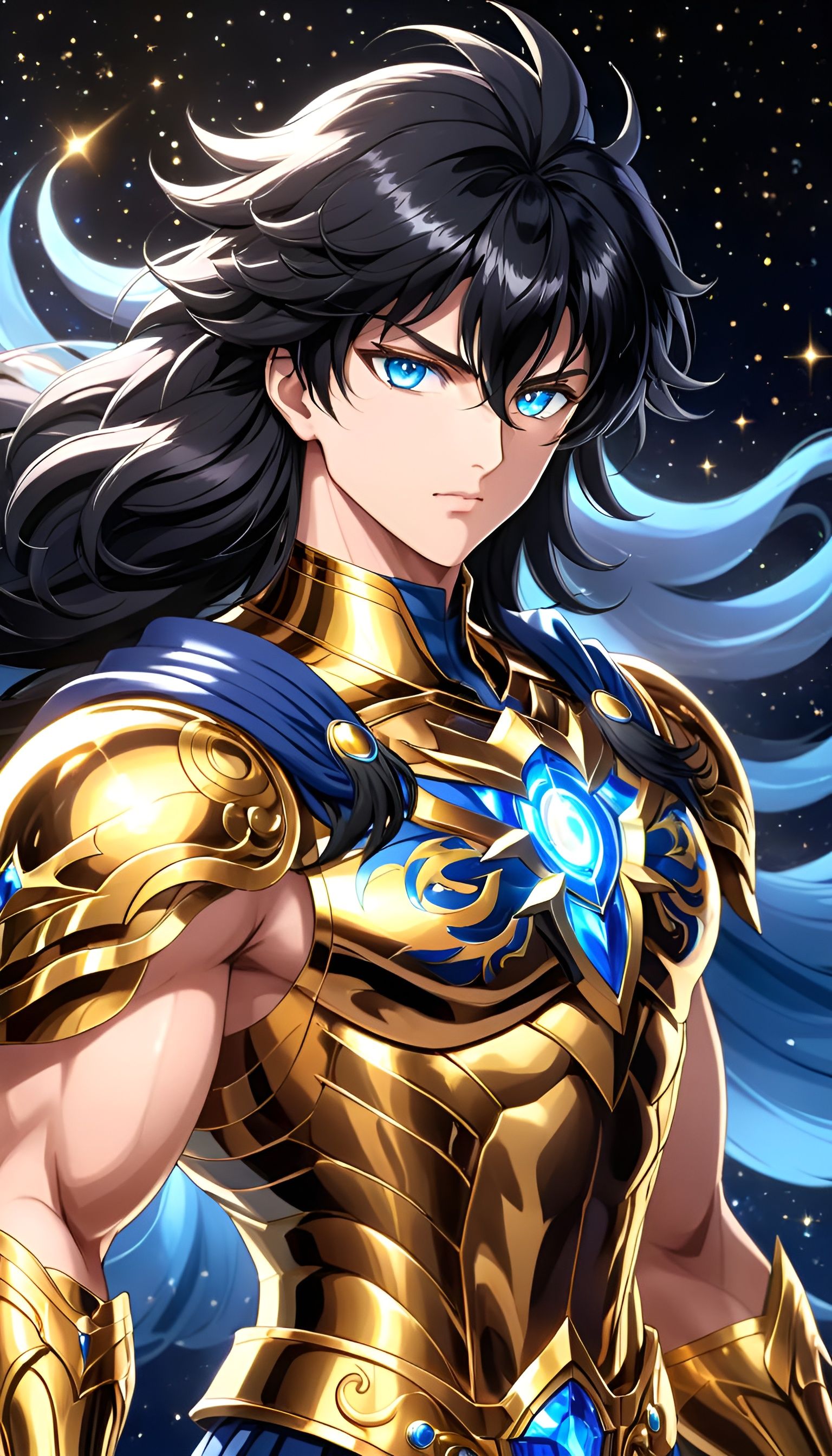 Gemini Gold Knight Pollux: Detailed 8K Warrior