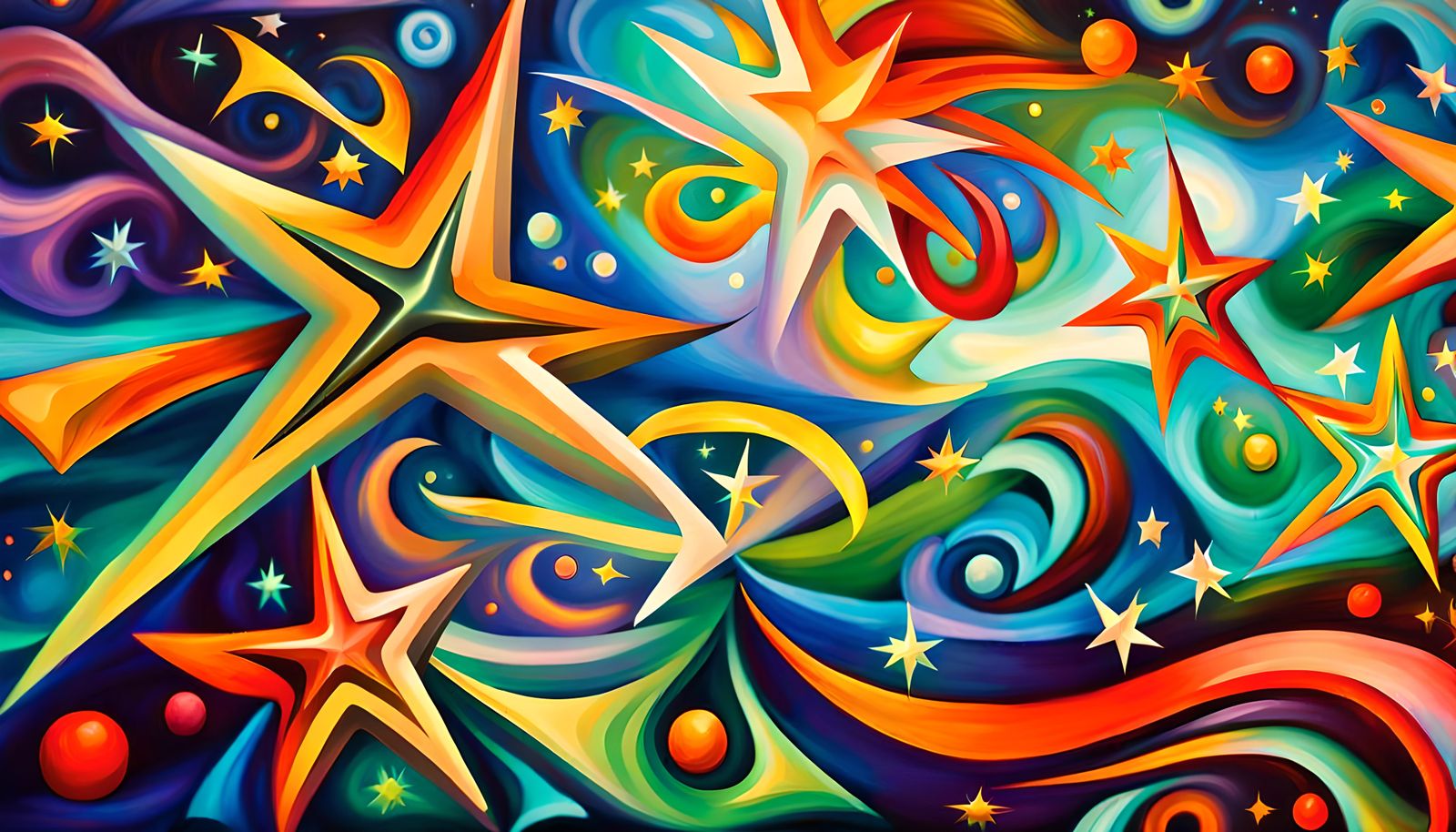 Iridescent Stars in Electro Magnetic Plasma Maelstrom