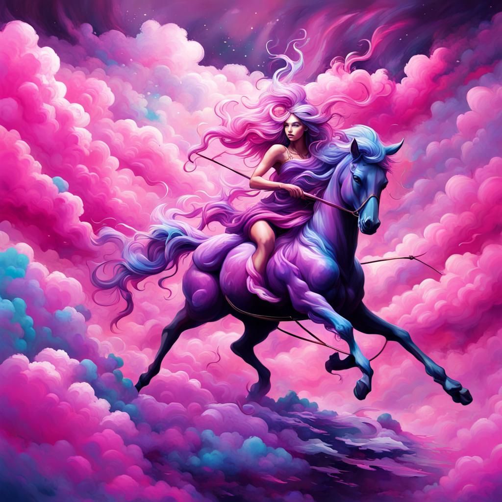 Sagittarius in Colorful Graffiti Art Style