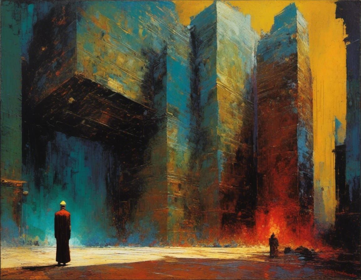 Ozymandias: Expressionist Oil Painting in Neo-Impressionism ...