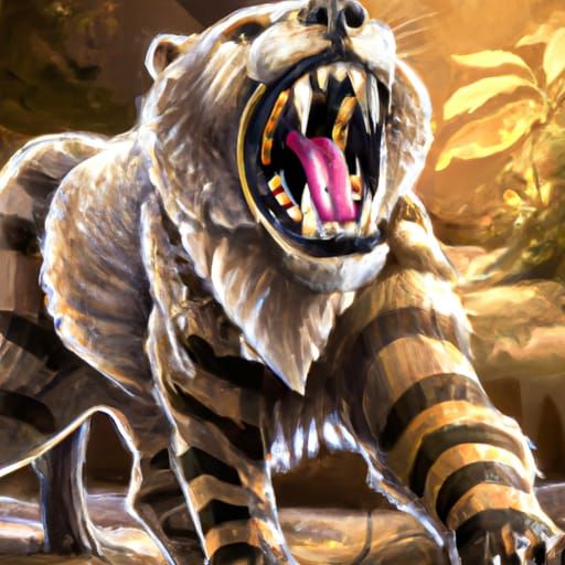 Smilodon hunting down its prey