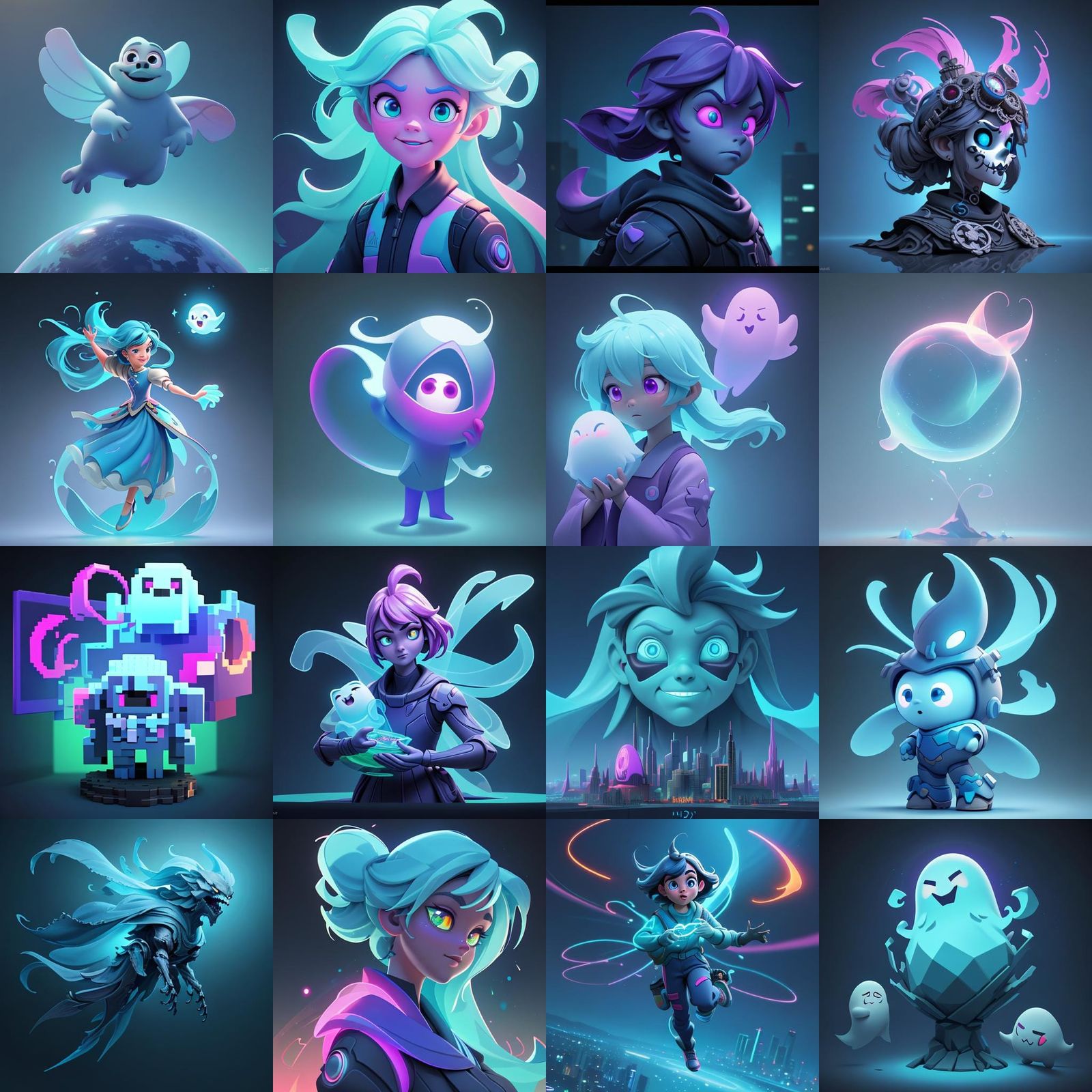 Pixel Ghost NFT in 3D Digital Art