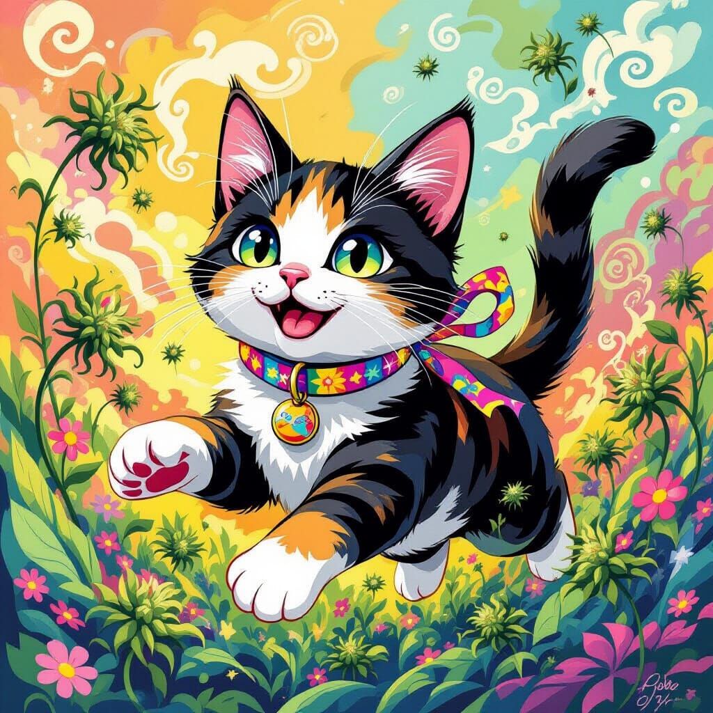 Catnip Capers: A Whimsical Cat's Dream