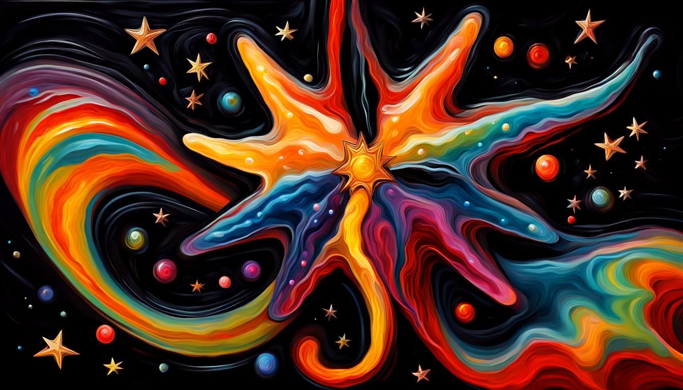 Electromagnetic Jelly Coils Surround Newborn Star: Impasto O...