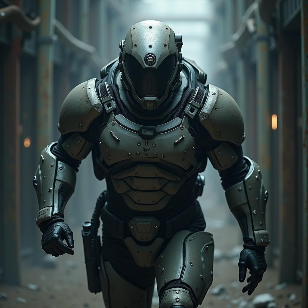 Heroic Special Operative in High-Tech Armor