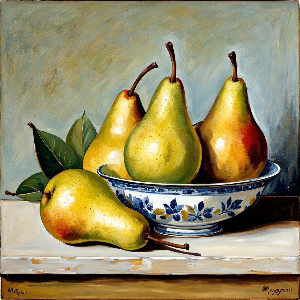 Still Life with Pears: Impressionist Style