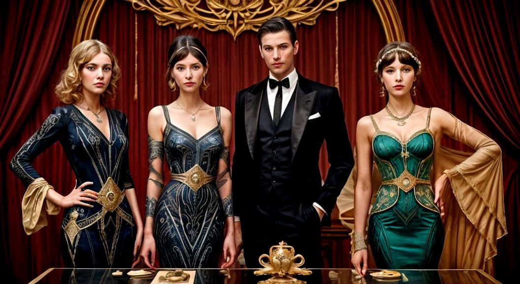 1920s Art Deco and Art Nouveau Fashion