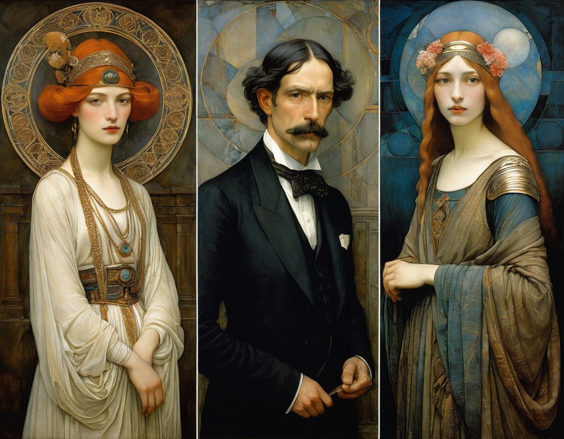 Artistic Fusion Inspired by Master Painters