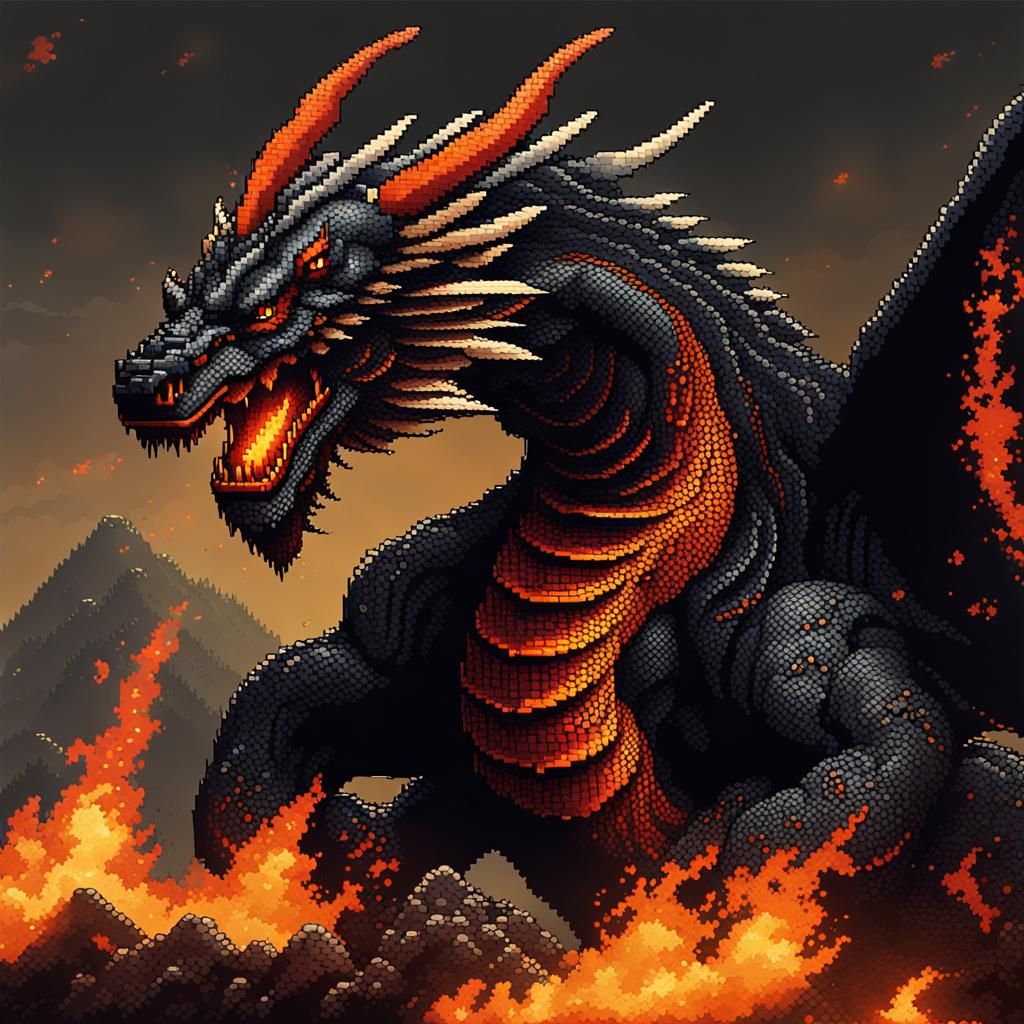 Pixel Art: Drakkar, Redeemer Dragon of Hope