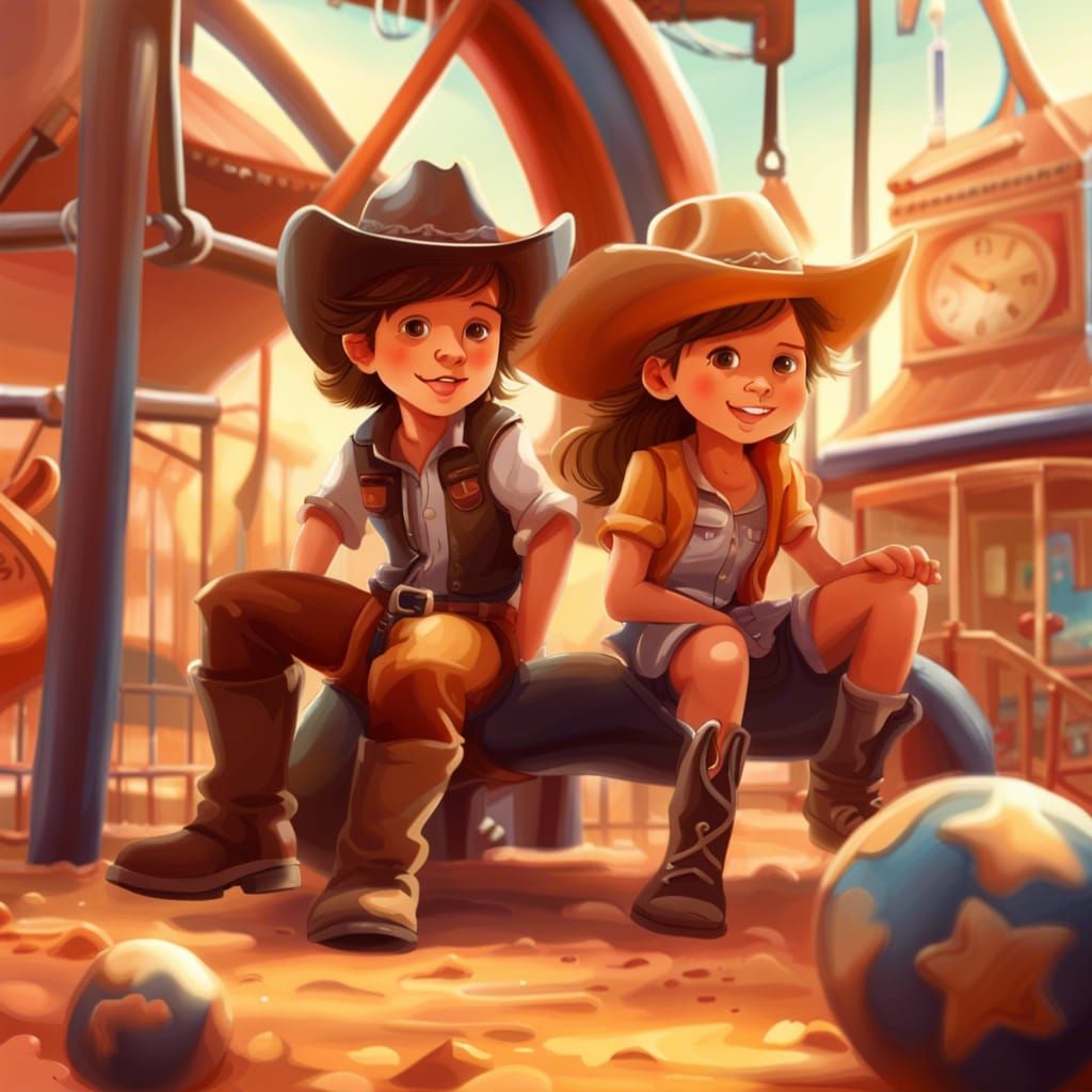 Children's Cowboy and Cowgirl Fantasy Art