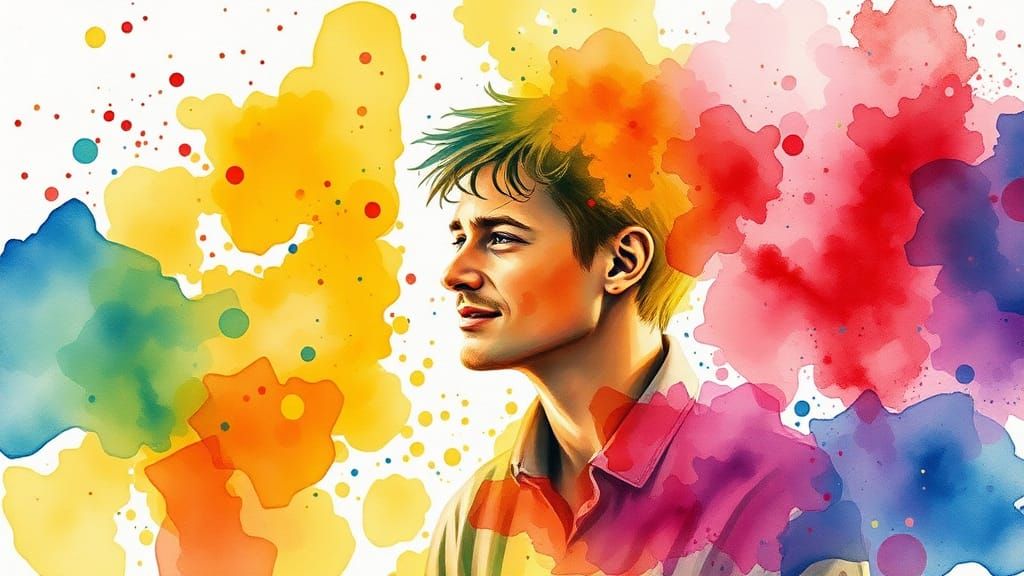 Vibrant Watercolor of Genesis: Saturated Colors