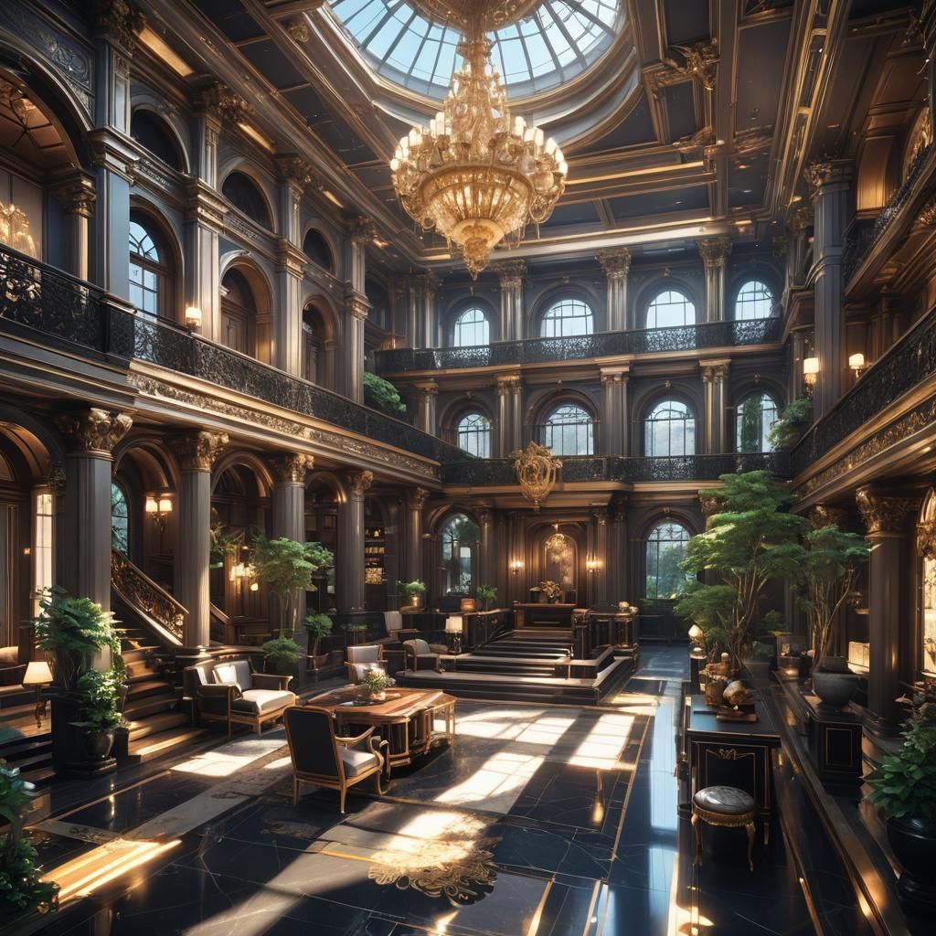 Futuristic Mega Mansion: 3D Anime Art