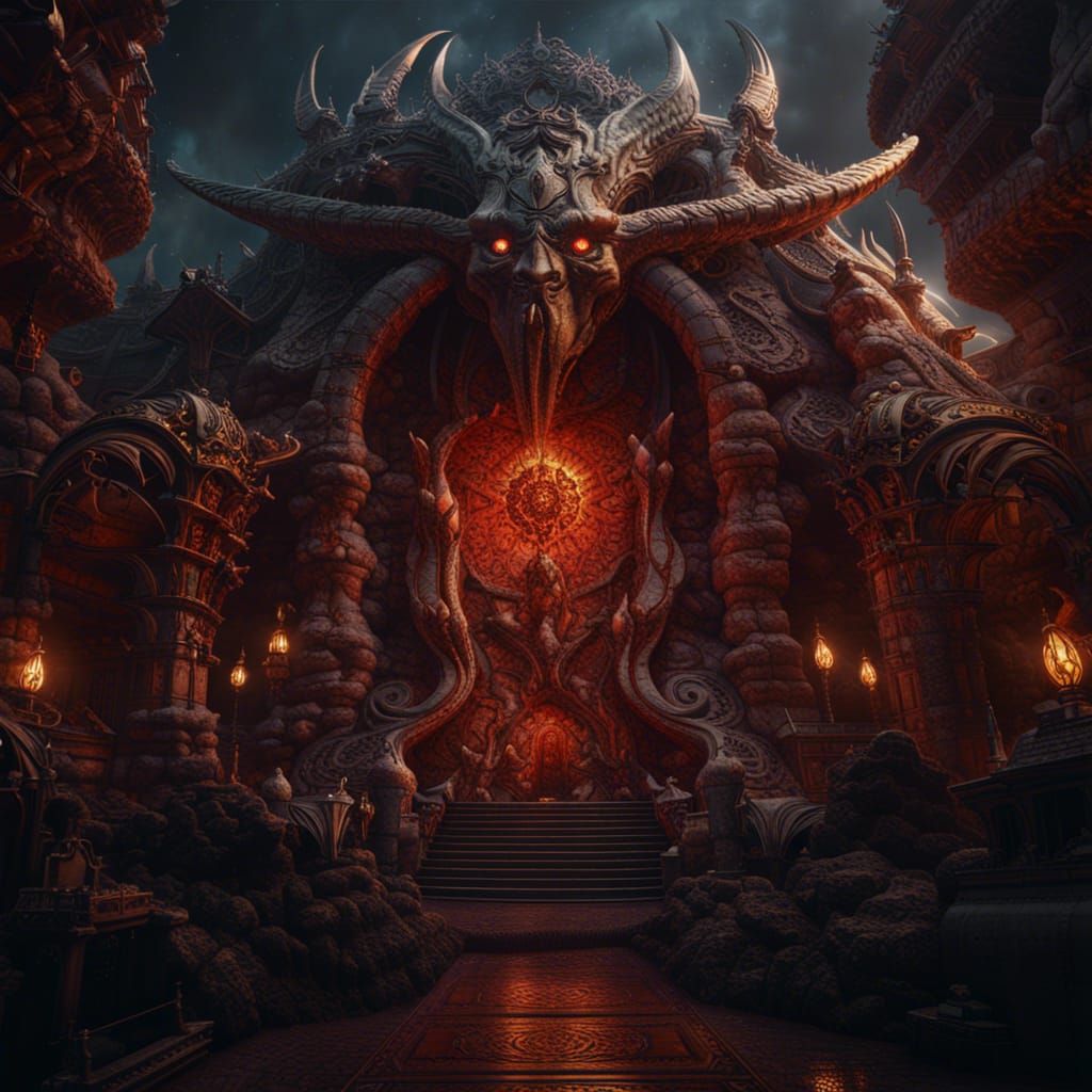 Detailed Matte Painting of Asmodeus