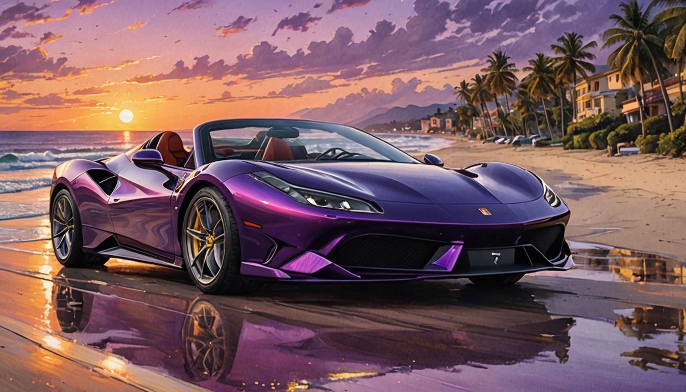 Violet Velocity: The 2023 Ferrari F8 Spider