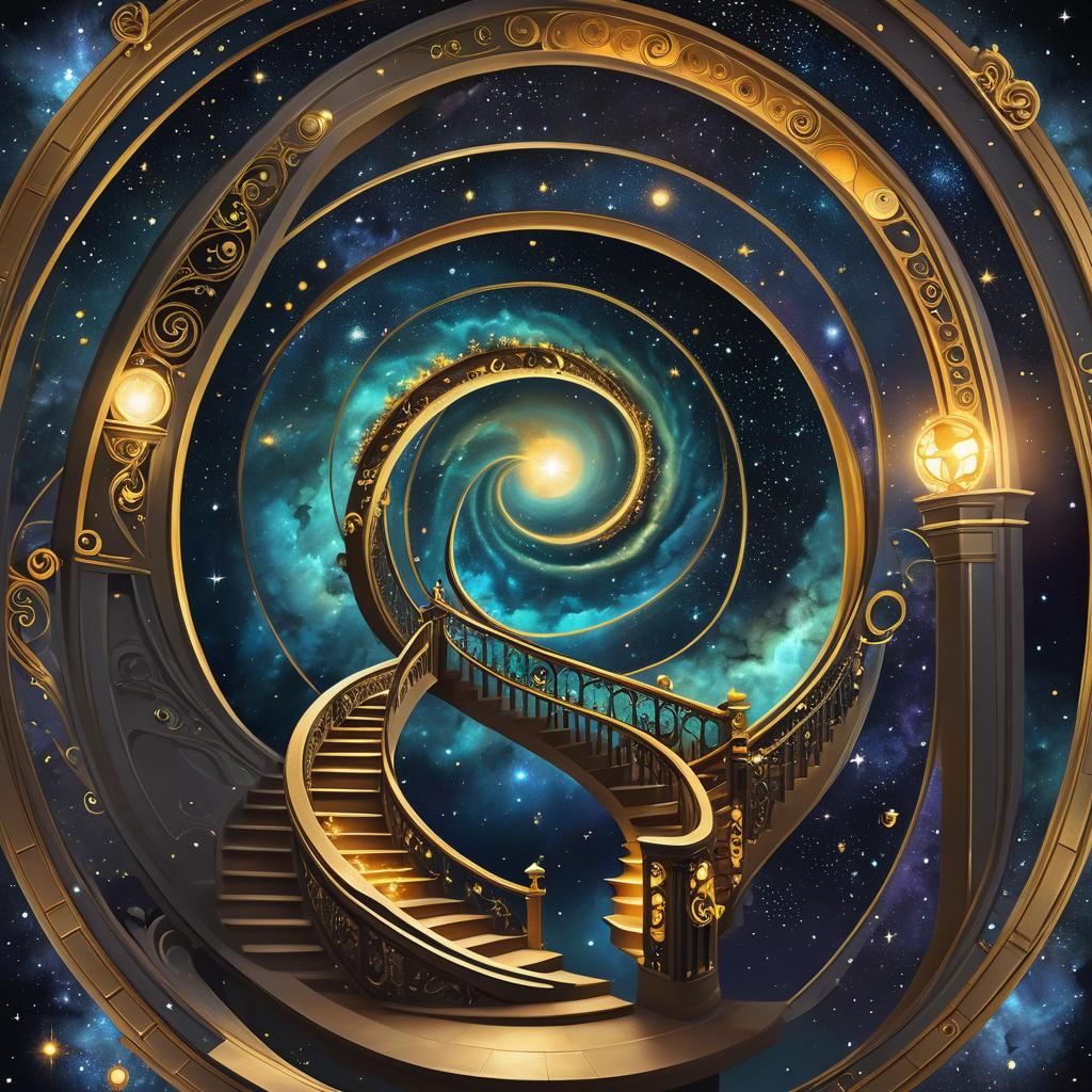 Surreal Portal Blends Landscapes in Cubist Dreamscape