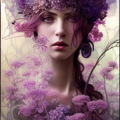 In the lavender garden