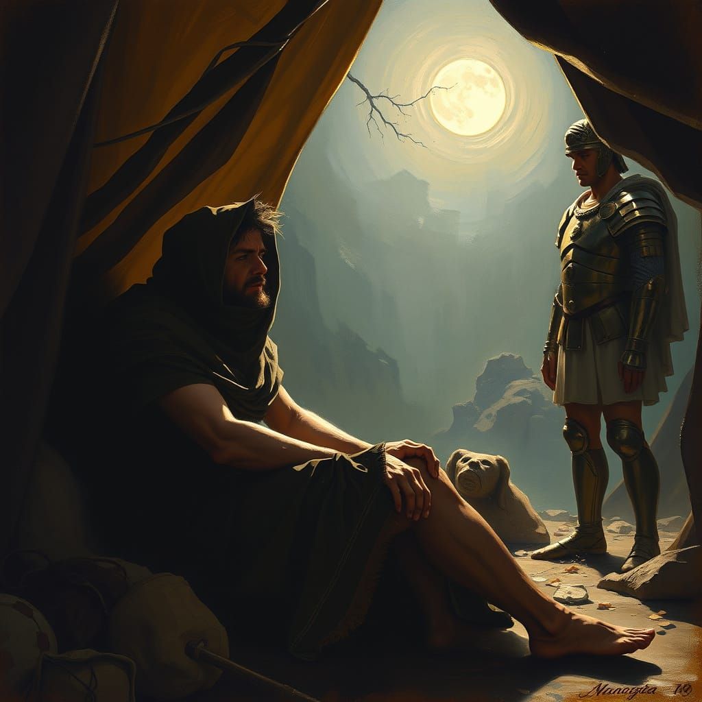 Achilles in Mourning: A Haunting Historical Scene