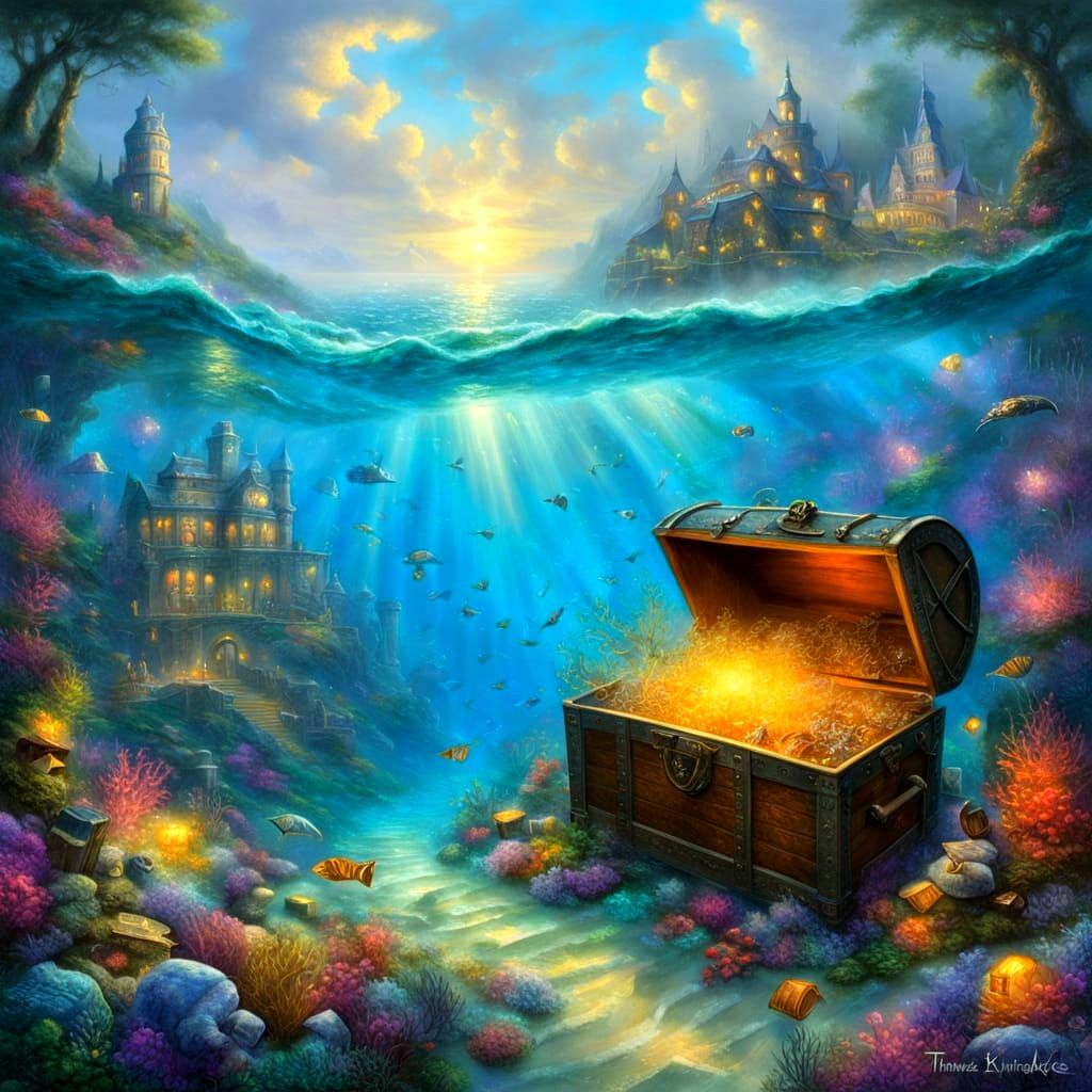 Ethereal Treasure Chests Under the Sea