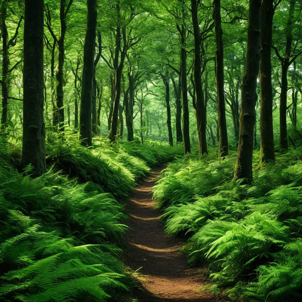 Enchanted Woodland Glade with Hidden Foxes