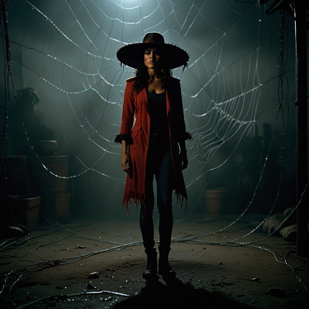 Michelle Rodriguez in a Vibrant Sombrero, Haunted by Shadows