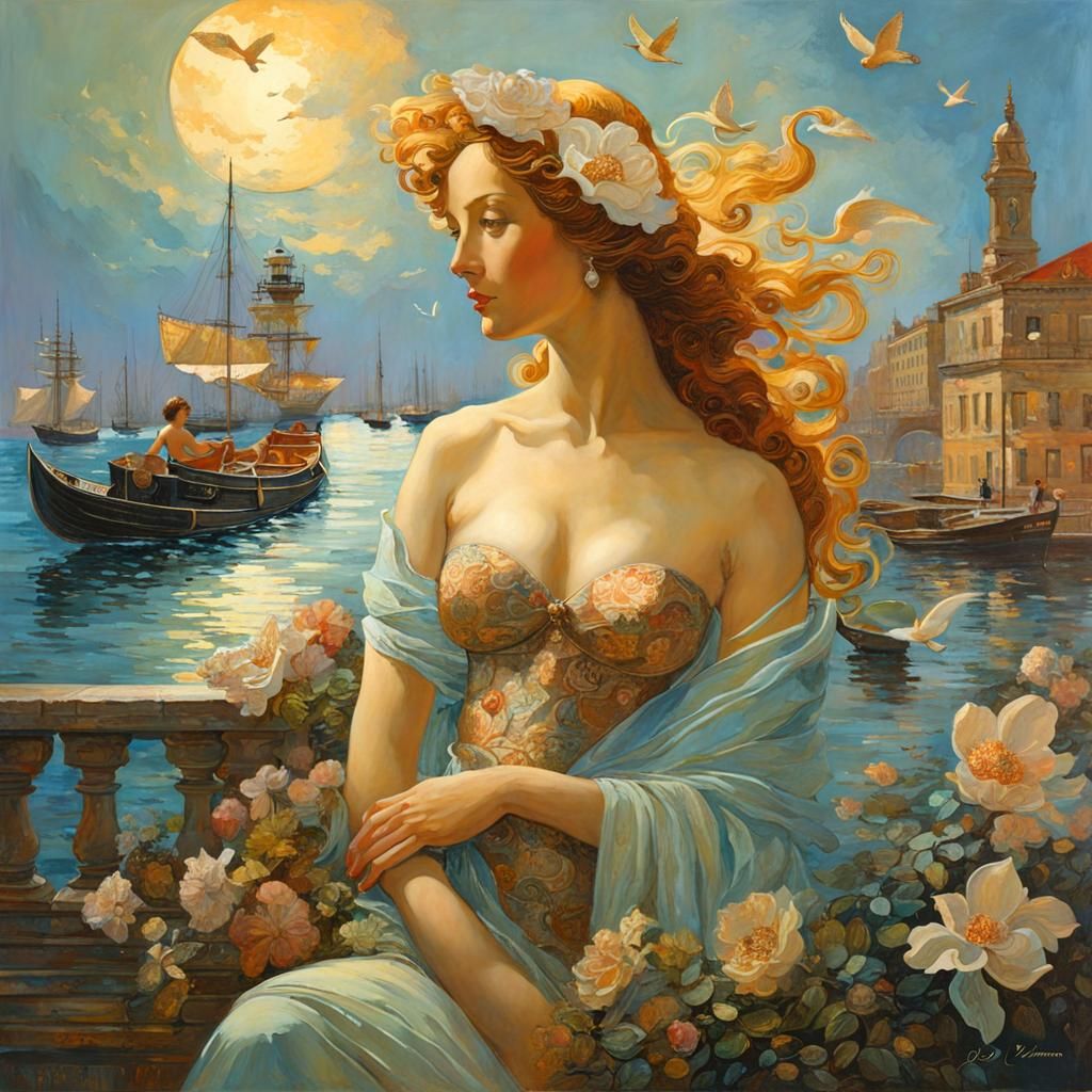 Venus Rising: Abstract Watercolor Painting