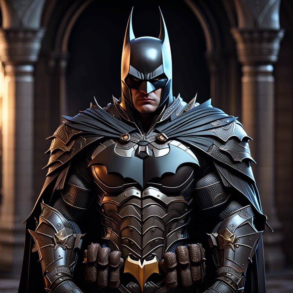 Batman as Medieval Knight: Hyperdetailed Digital Art