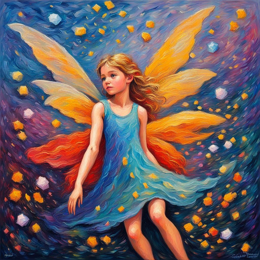 Magical Fairy Dust in Expressionist Impasto Style