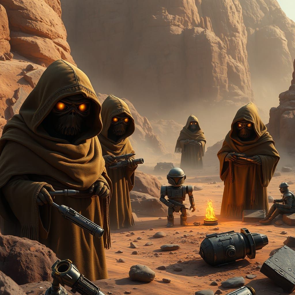 Jawas on Tatooine: A Matte Painting in Unreal Engine