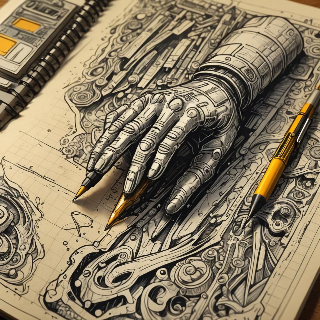 Detailed Hand Drawing in Vintage Comic Book Style