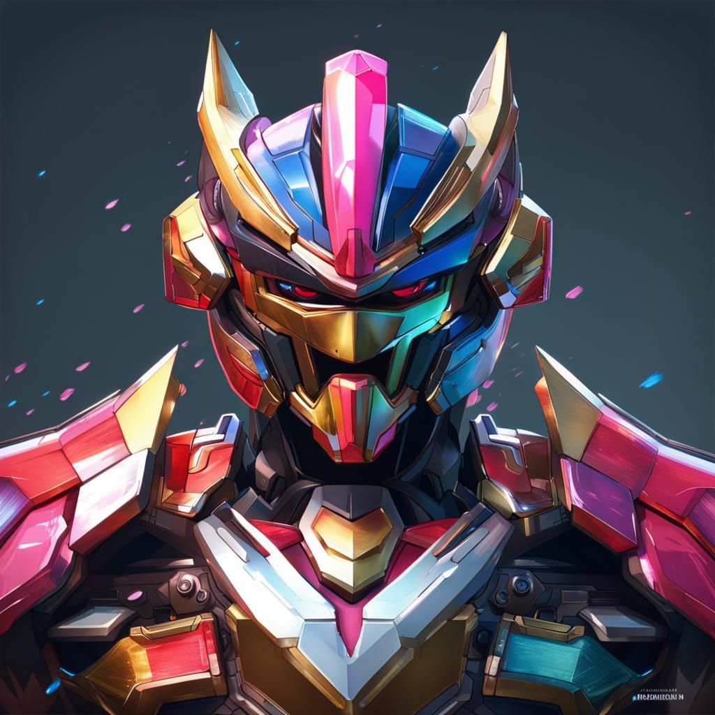 Megazord Portrait in Digital Art Style