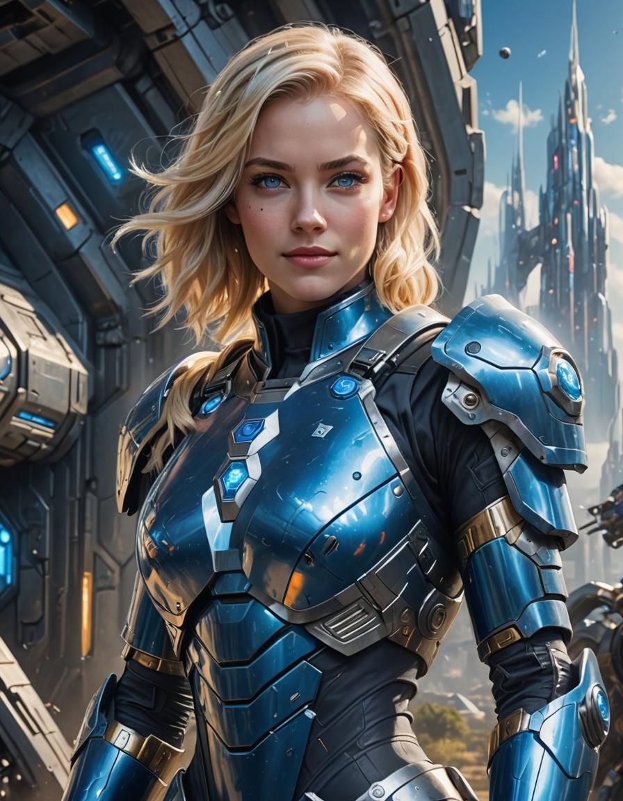 Futuristic Space Corps Recruitment Poster