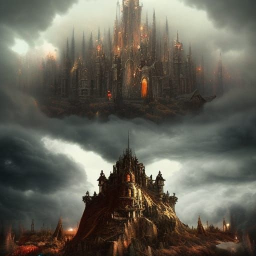 Dramatic Digital Painting of a Beautiful Nightmare