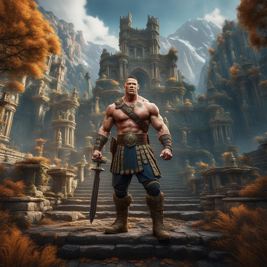 John Cena Fantasy Concept Art in 8K