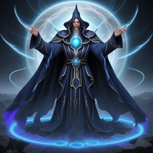 Majestic Aerial Entity as Tornado Wizard