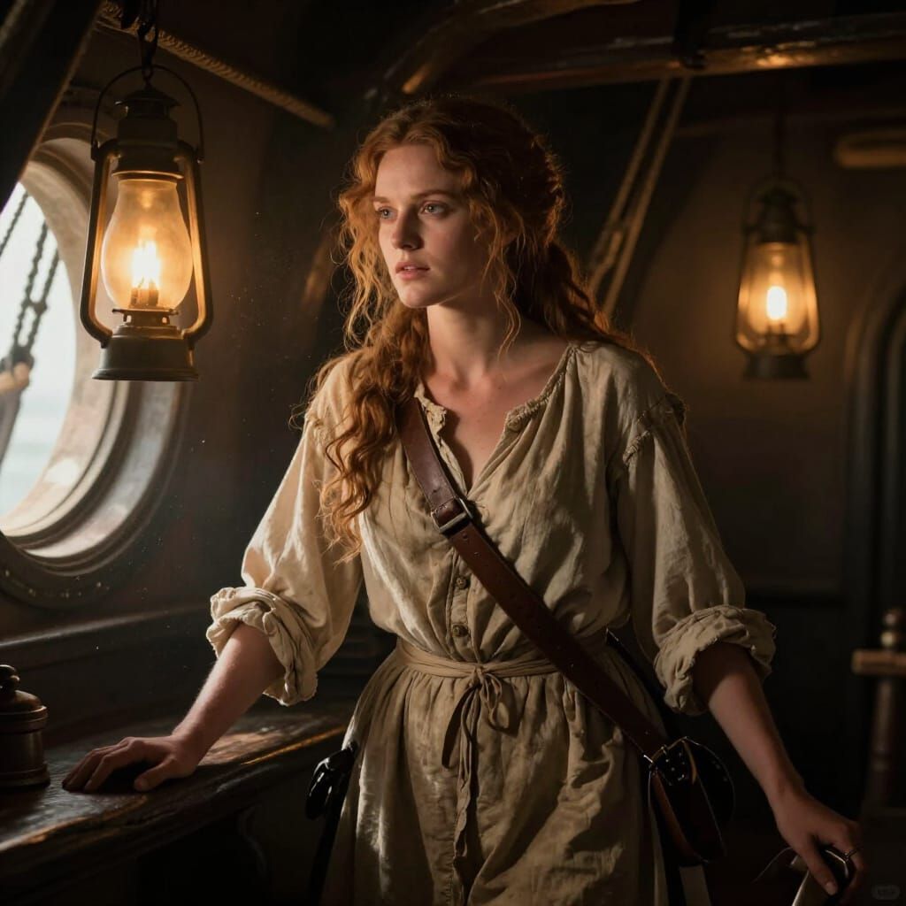 Woman Disguised as Sailor on 18th Century Frigate