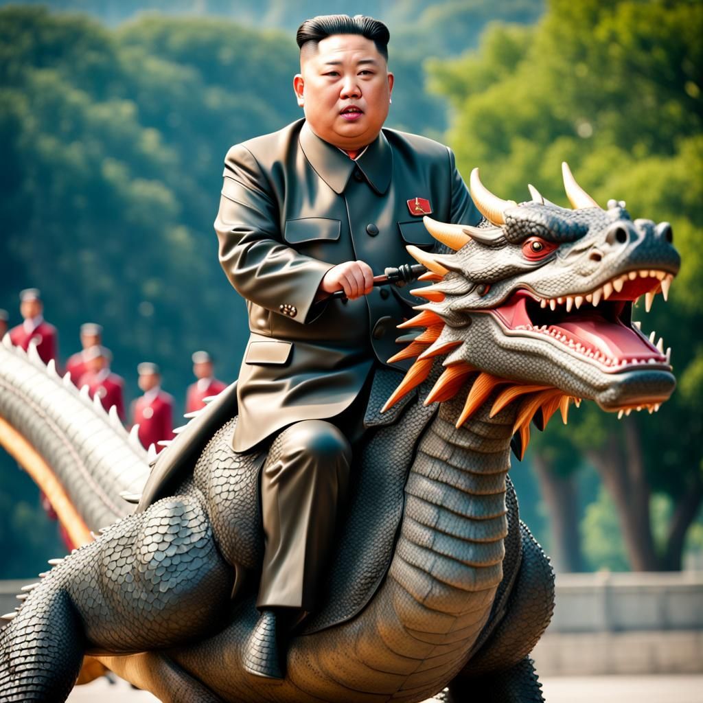 Kim Jong Un Rides a Dragon