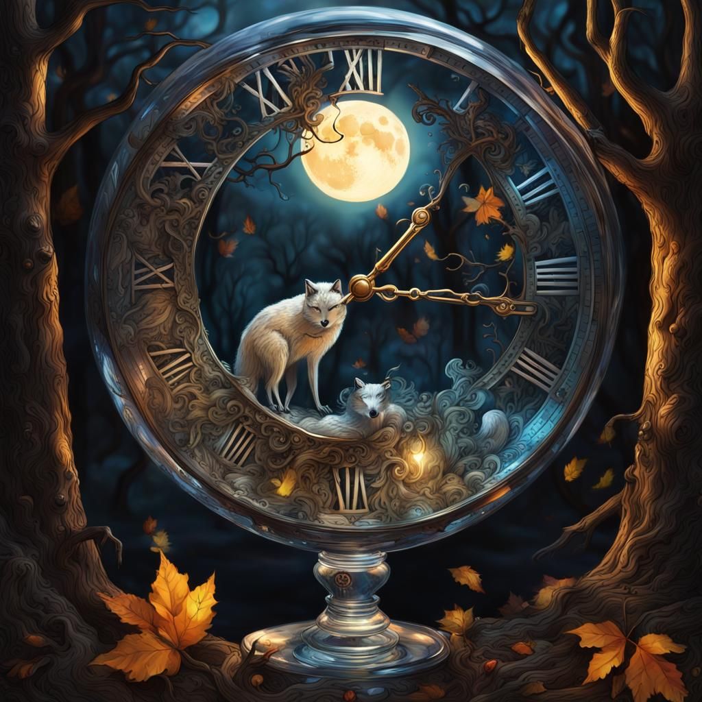 Midnight Celebration in Tim Burton Expressionism