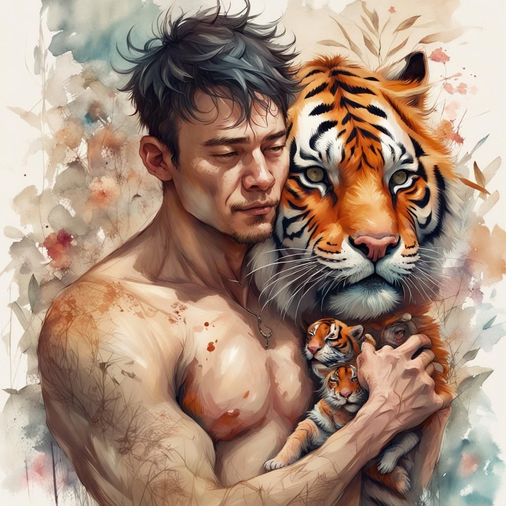 Tiger cuddles