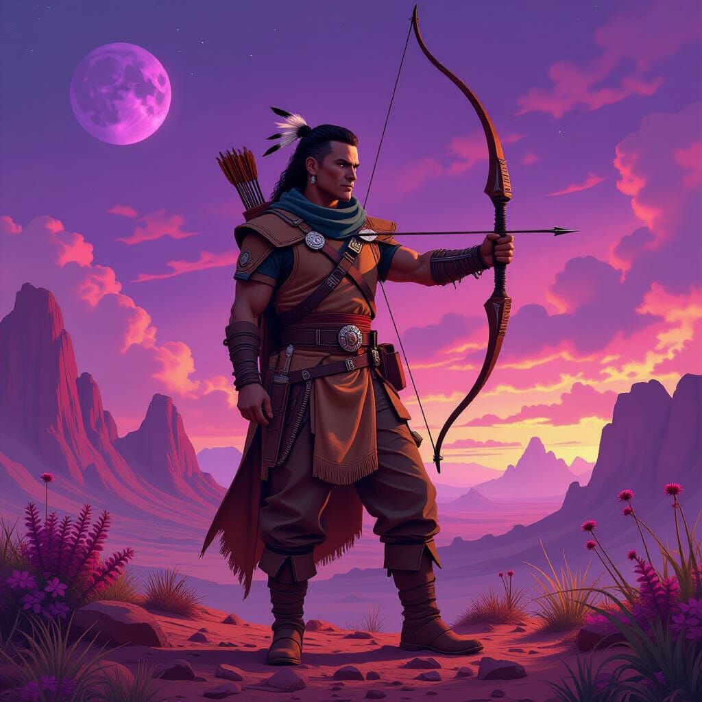 Chakotay as Marquis on Alien Planet, Digital Painting