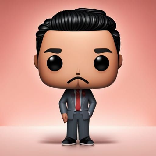Hyperrealistic Funko Pop in Splash Art Style