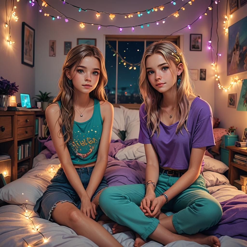 Cozy Fantasy Sleepover Concept Art