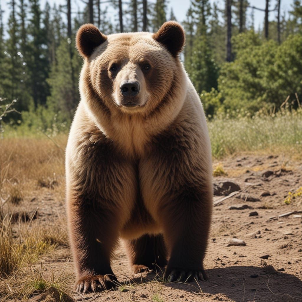 Unique Brown Bear Boss Portrait