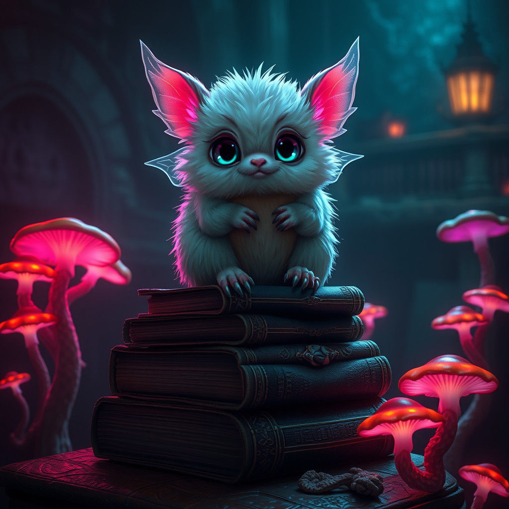 Whimsical Deadly Creature in Mystical Academia