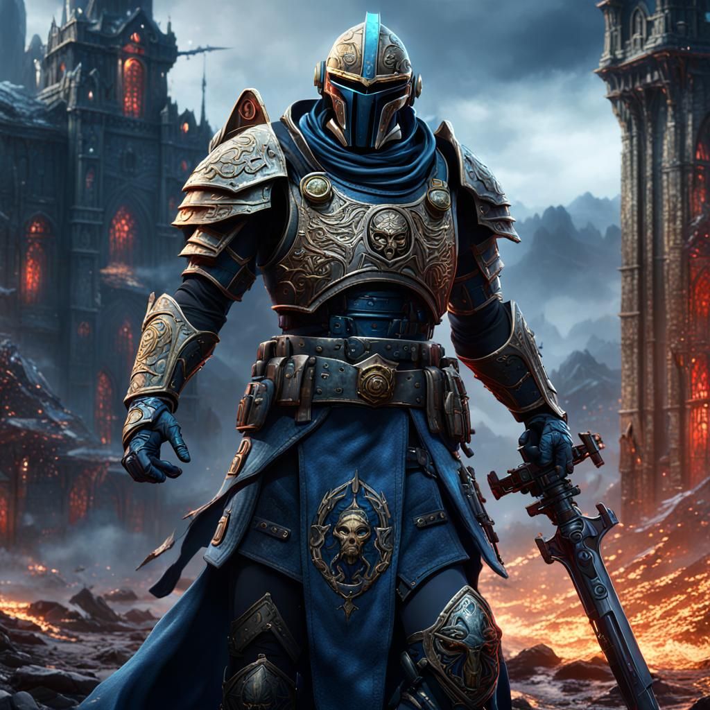 Sister of Battle in Detailed Matte Painting