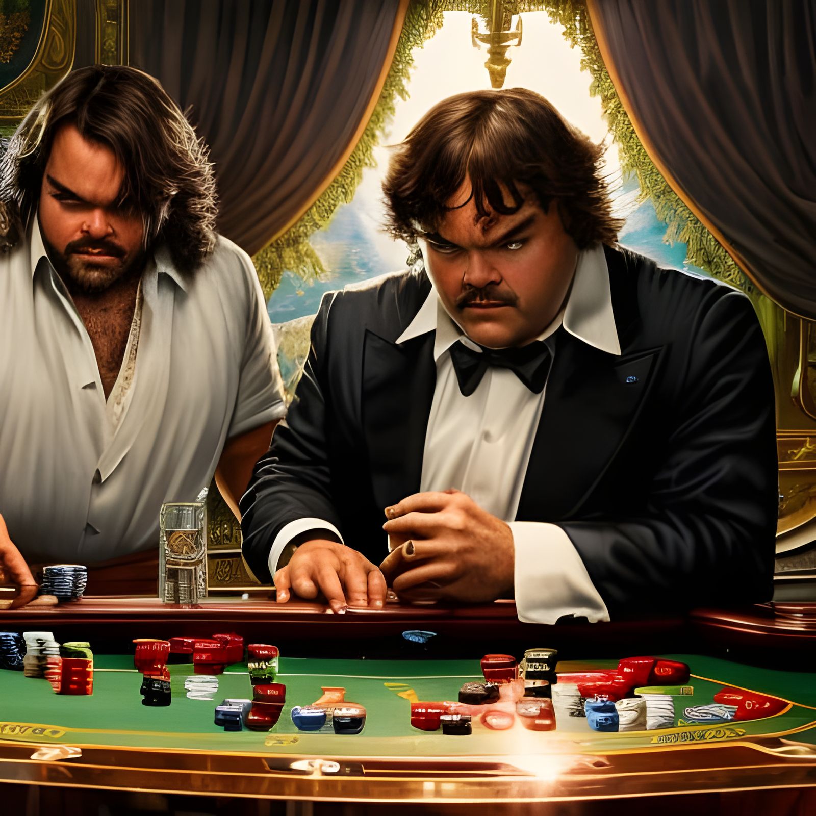 Jack Black Plays Blackjack in Rococo Style