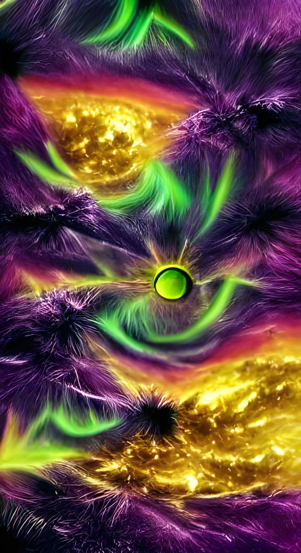 Psychedelic Solar Storm: A Vibrant Spacescape